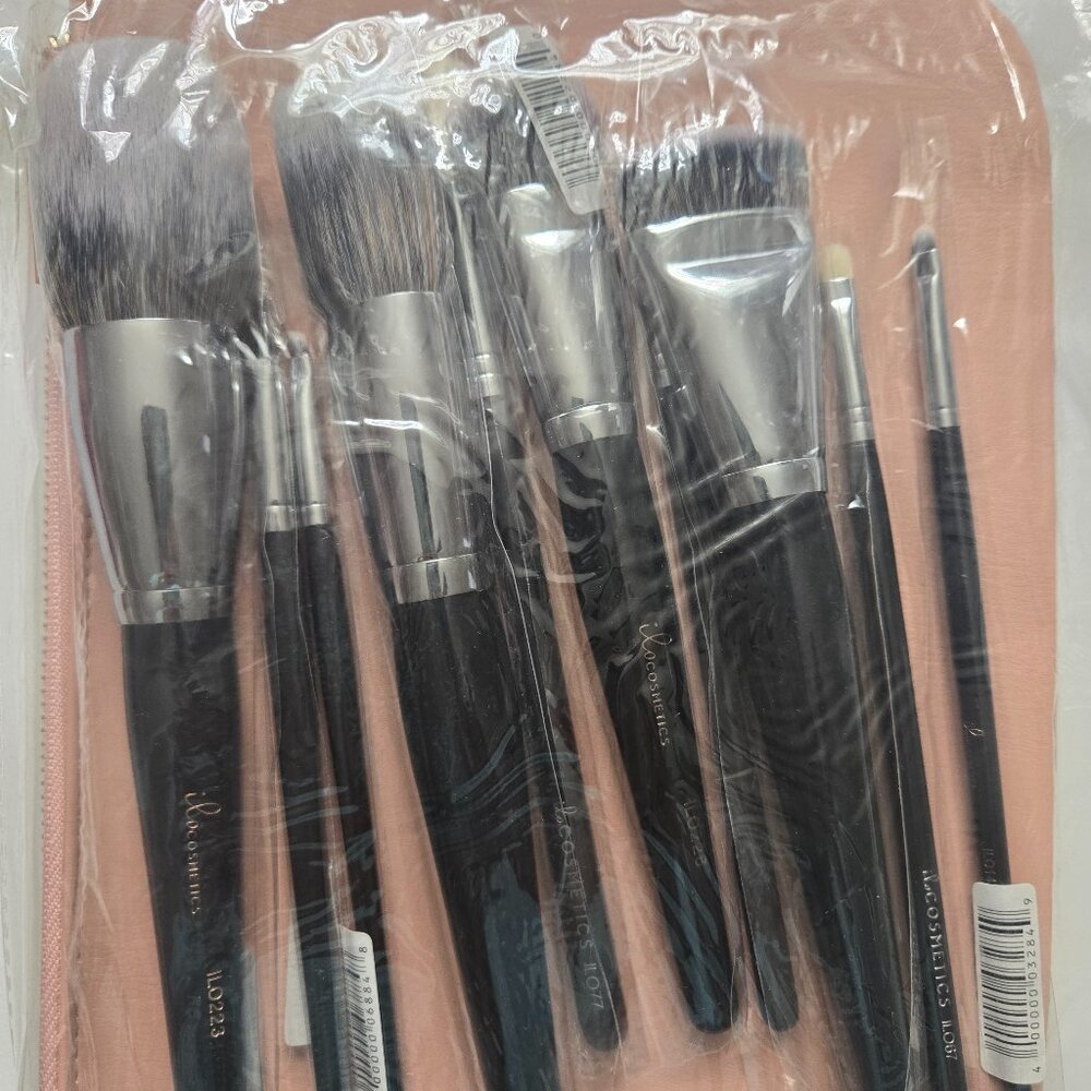 ILO cosmetics- 10 piece brush set with bag